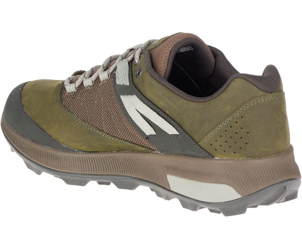 Merrell Hiking Shoes Olive - Zion Waterproof - Mens 49WACXLTG